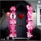 2 Set Happy Galentine's Day Banner Lighted Hanging Galentine Porch Signs Ladies Night Party Decorations with LED Lights Pink Heart Glitter Valentine's Day Lighted Garland, Batteries Included